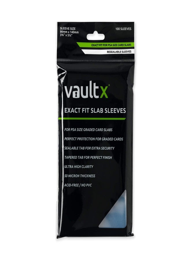 فولت إكس أغلفة Vault X المصنفة لبطاقات التداول، أكياس مناسبة تمامًا لحافظات PSA وMGC وCGC وUGC وGG وغيرها من الحافظات ذات الأحجام المماثلة، ألعاب بطاقات التجميع، الرياضة، TCG (عبوة من 100 قطعة) - Image 1